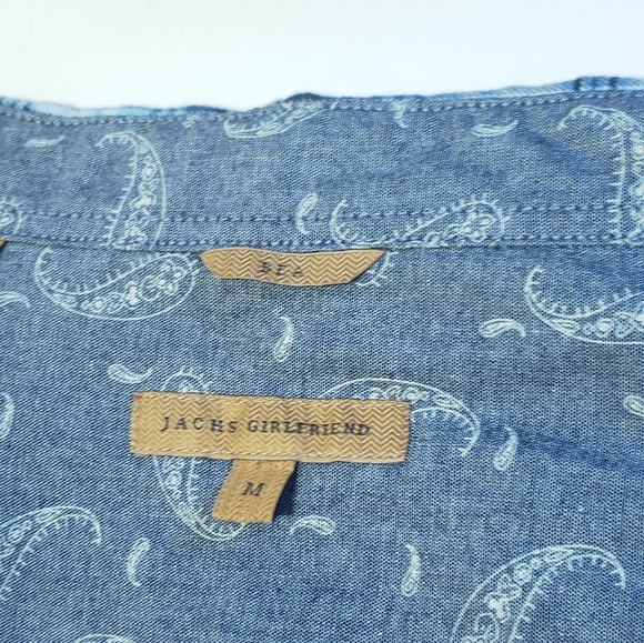 Jach's Girlfriend Long Sleeved Flannel Shirt-Blue Size Medium - Picture 8 of 10